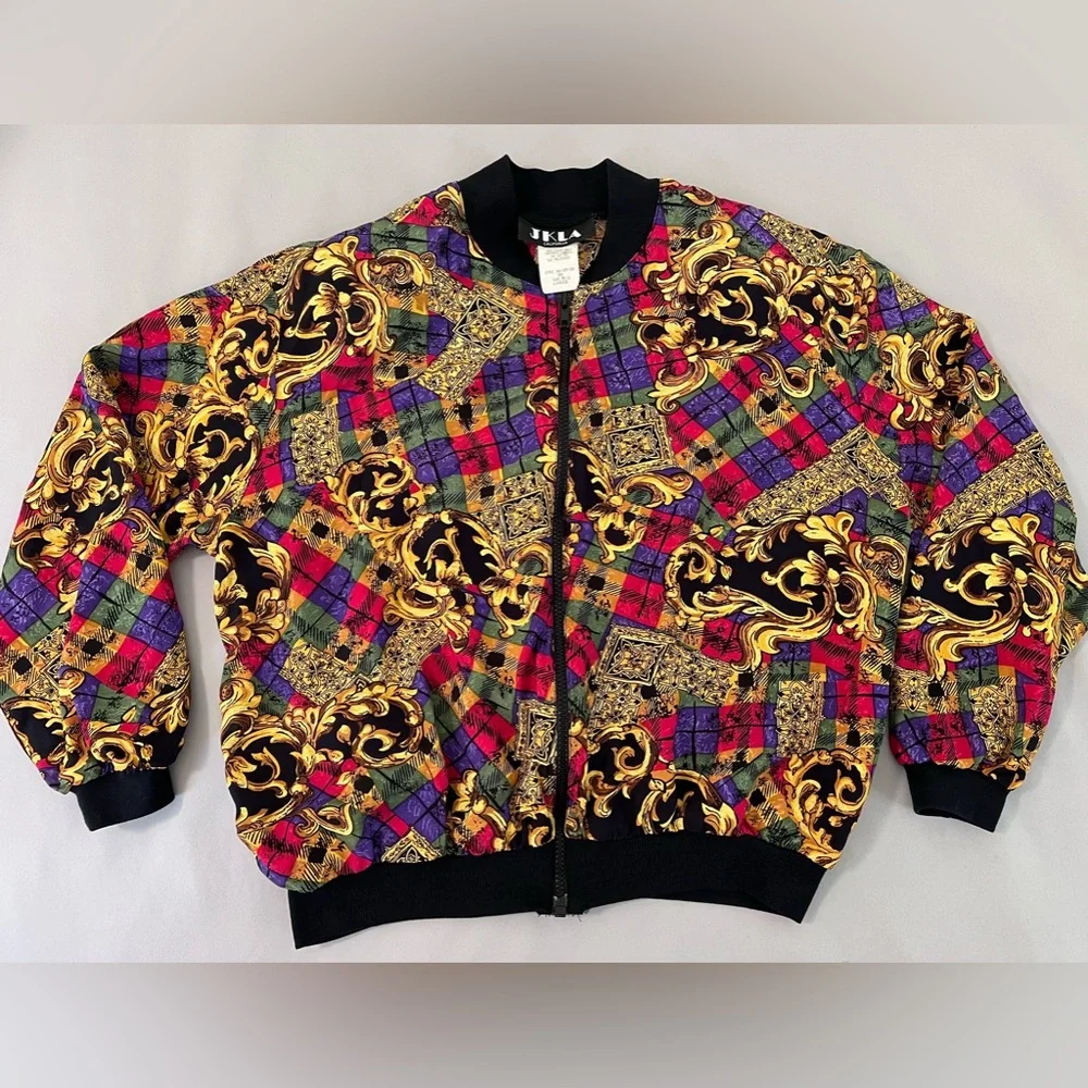 JKLA California Vintage 90s light weight Cardigan Jacket  Made in USA Sz‎ Large